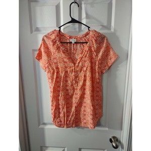 Kim Rogers Top Size S Peach Short Sleeve